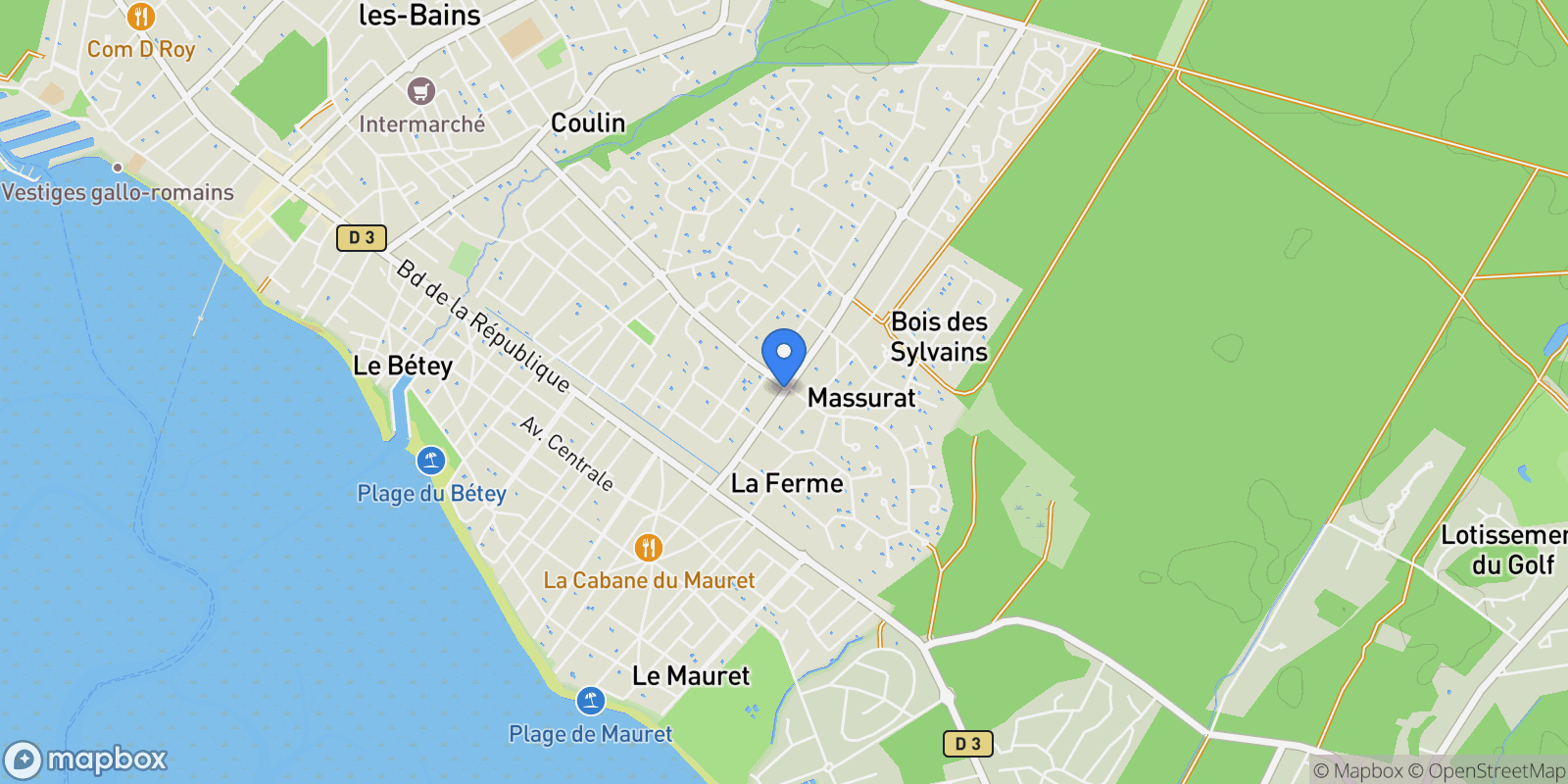 Map showing Andernos-les-Bains, Nouvelle-Aquitaine, France.