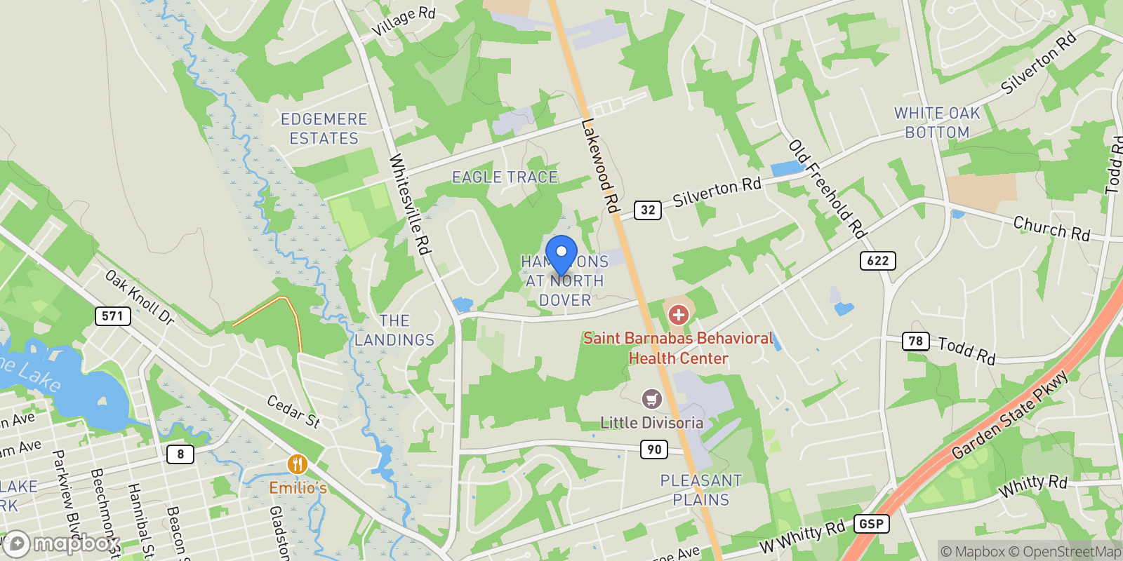 Map showing 149 Newington Lane, Toms River, New Jersey, United States.