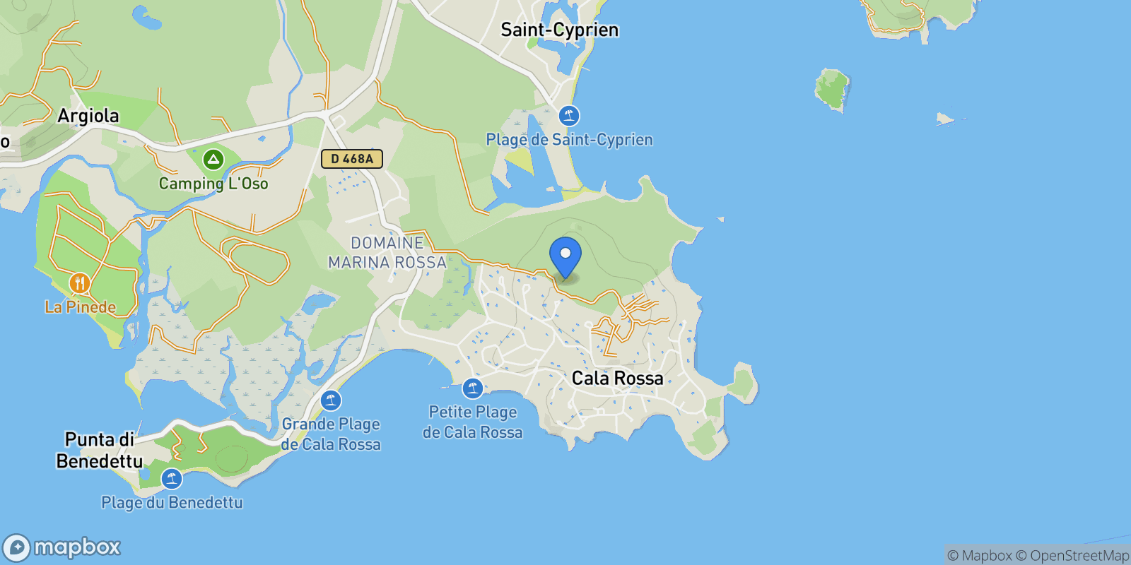 Map showing San-Gavino-di-Carbini, Corsica, France.