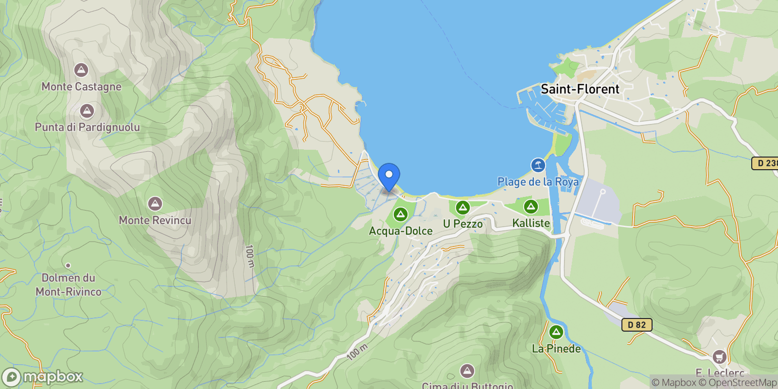 Map showing Saint-Florent, Corsica, France.