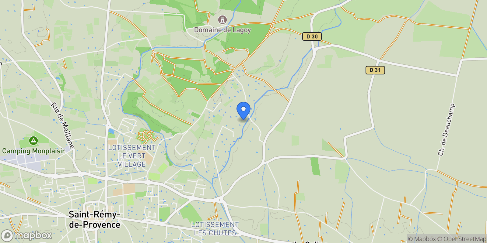 Map showing Saint-Rémy-de-Provence, Provence-Alpes-Côte d'Azur, France.