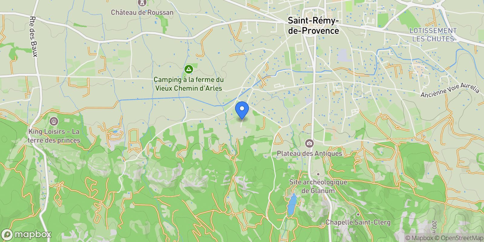 Map showing Saint-Rémy-de-Provence, Provence-Alpes-Côte d'Azur, France.