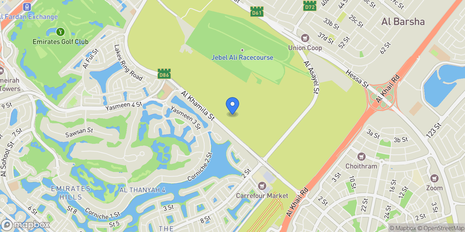 Map showing Nova - 4 Bedrooms - B, Dubai, Dubai, United Arab Emirates.