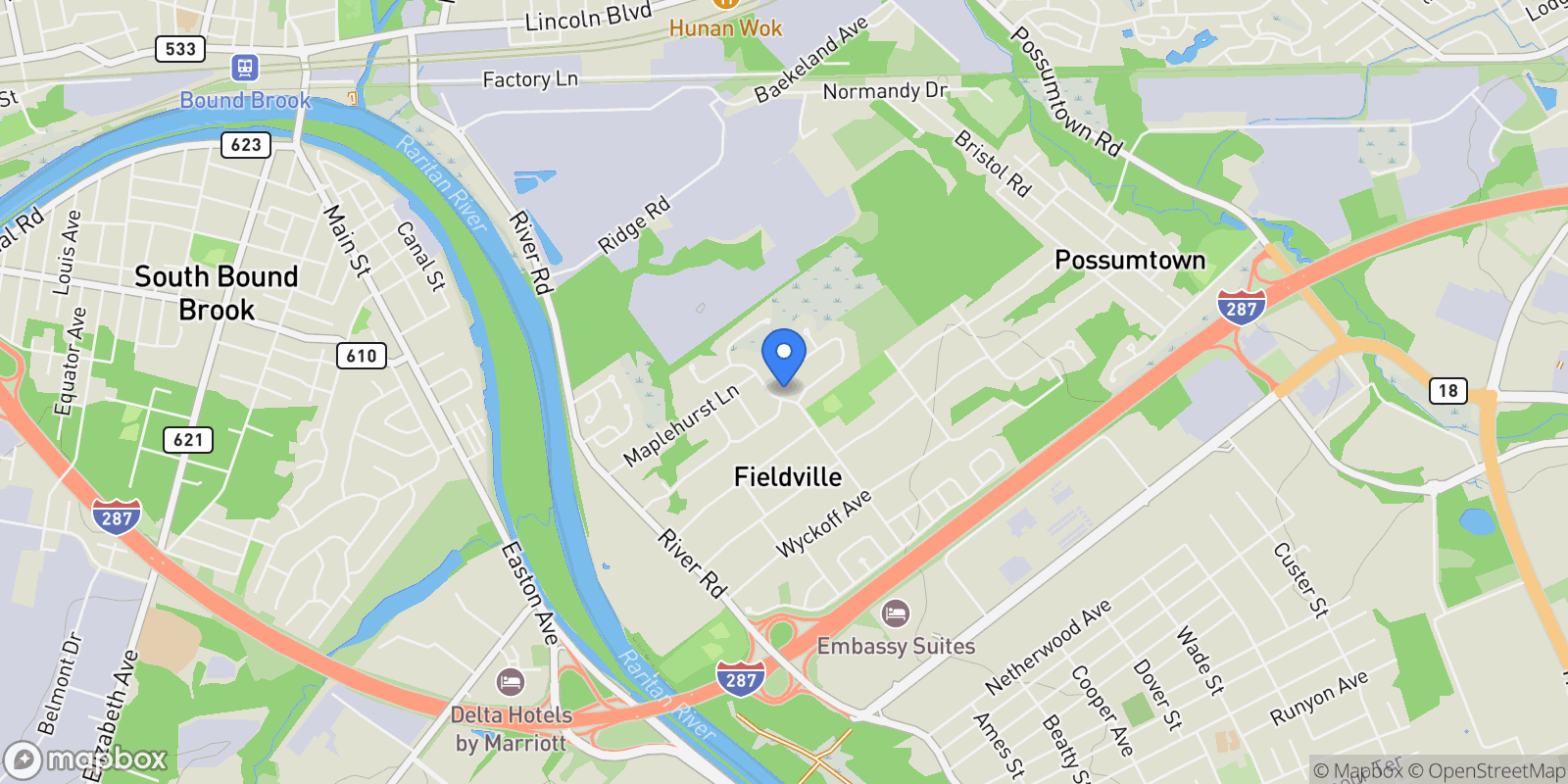Map showing 63 Crestwood Street, Piscataway, NJ 08854, Piscataway, New Jersey, United States.