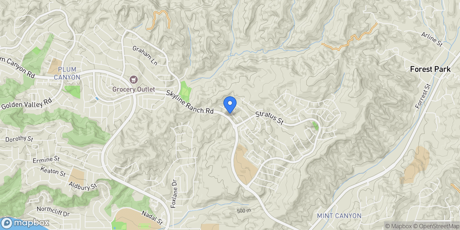 Map showing 18348 Cachet, Santa Clarita, California, United States.
