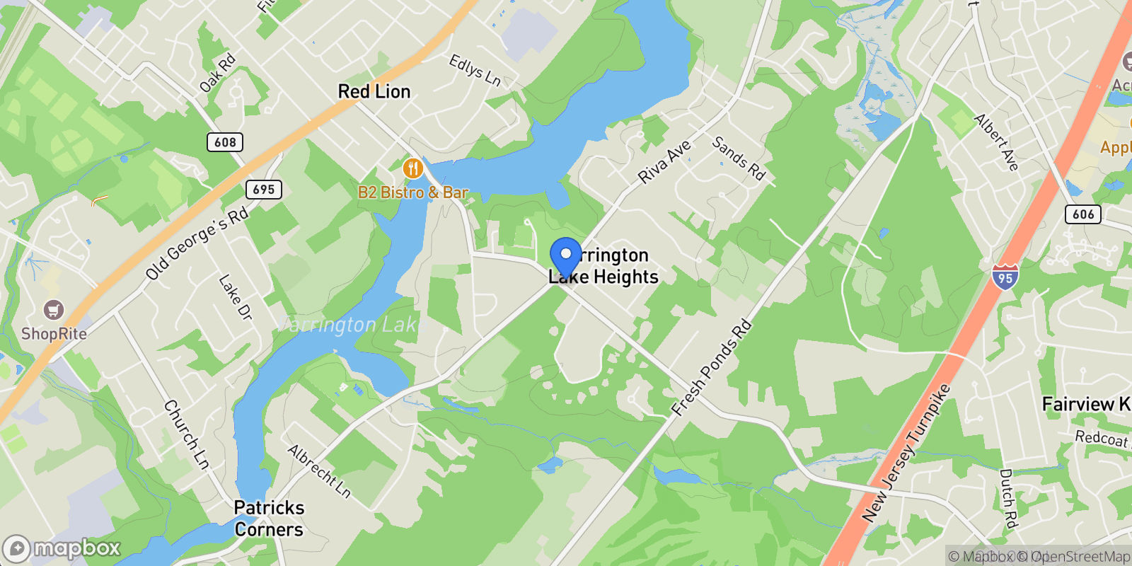 Map showing 174 Hardenburg Lane, Milltown, NJ 08850, Milltown, New Jersey, United States.