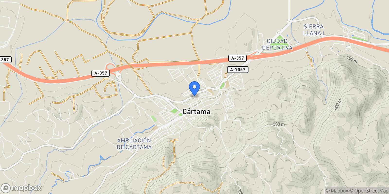 Map showing 29570 Cártama, Málaga, Spain, Cartama, Andalusia, Spain.