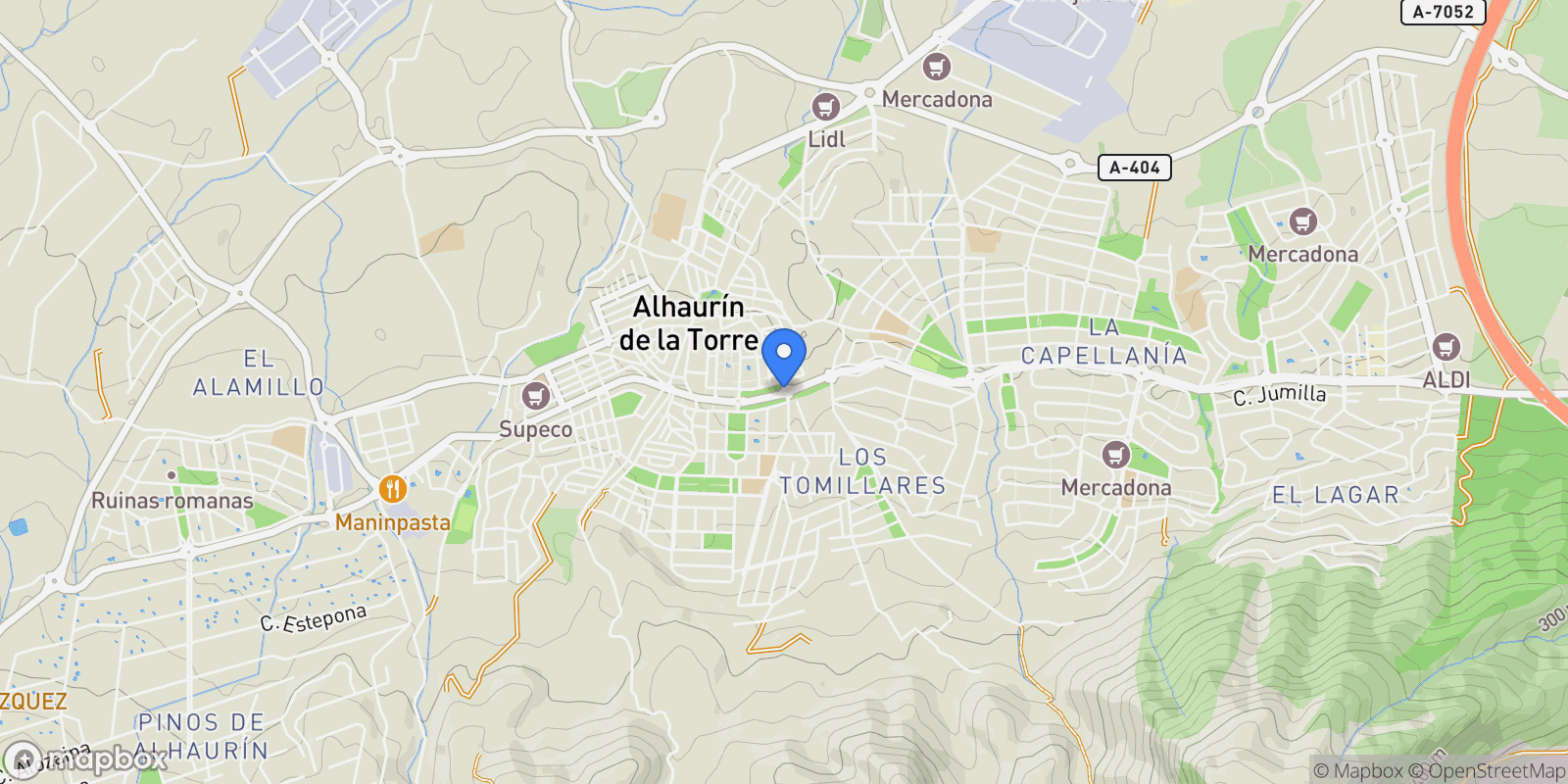 Map showing 29130 Alhaurín de la Torre, Málaga, Spain, Alhaurin de la Torre, Andalusia, Spain.
