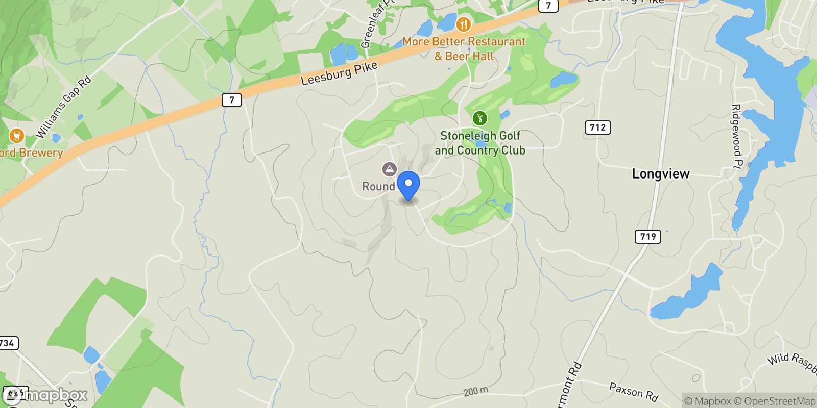 Map showing 18180 TURNBERRY DR DRIVE, ROUND HILL, VA 20141, Round Hill, Virginia, United States.