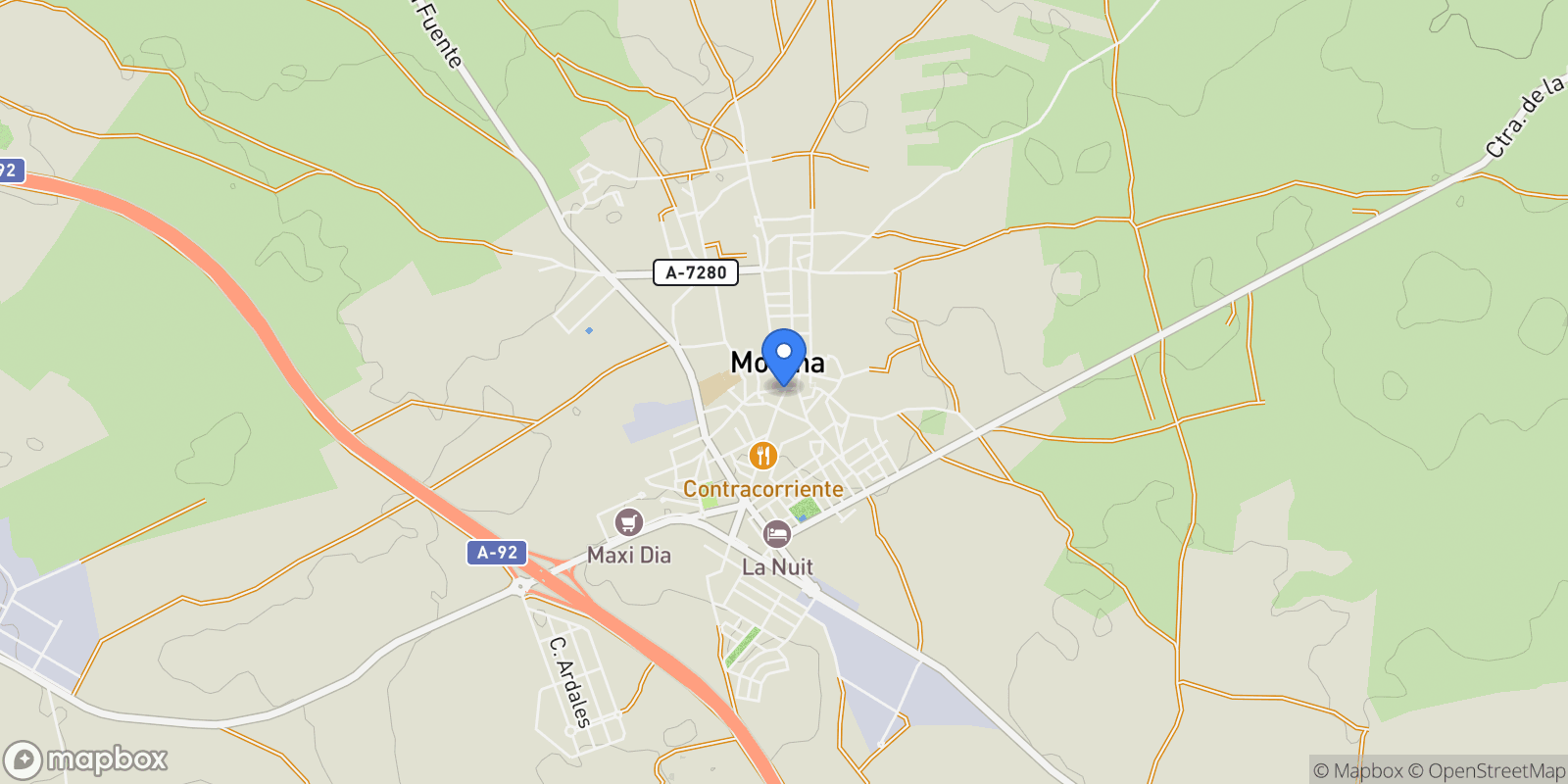 Map showing 29532 Mollina, Málaga, Spain, Mollina, Andalusia, Spain.
