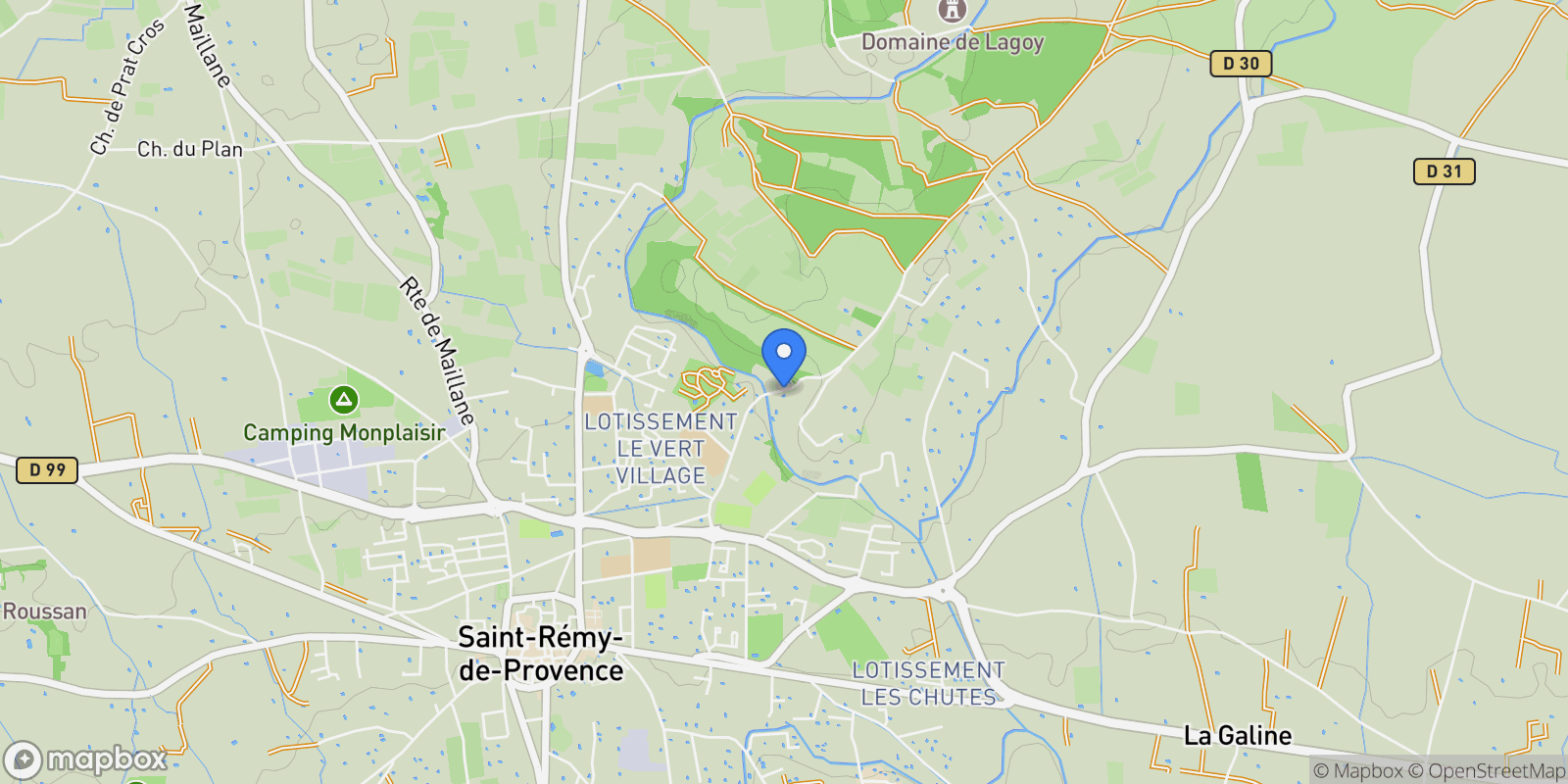 Map showing Saint-Rémy-de-Provence, Provence-Alpes-Côte d'Azur, France.