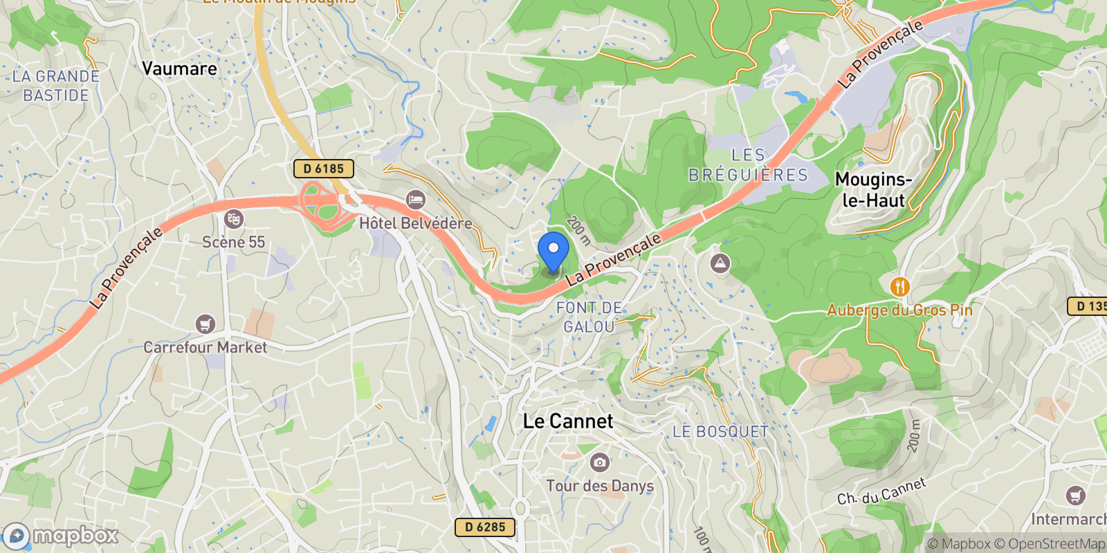 Map showing Le Cannet, Provence-Alpes-Côte d'Azur, France.
