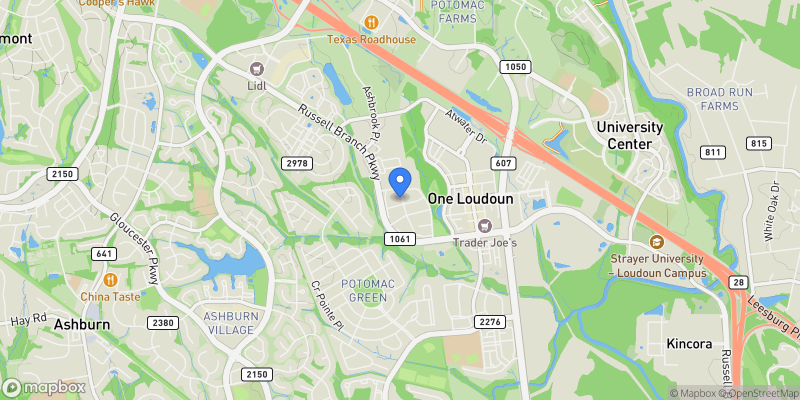 Map showing 20379 CODMAN DR DRIVE, ASHBURN, VA 20147, Ashburn, Virginia, United States.