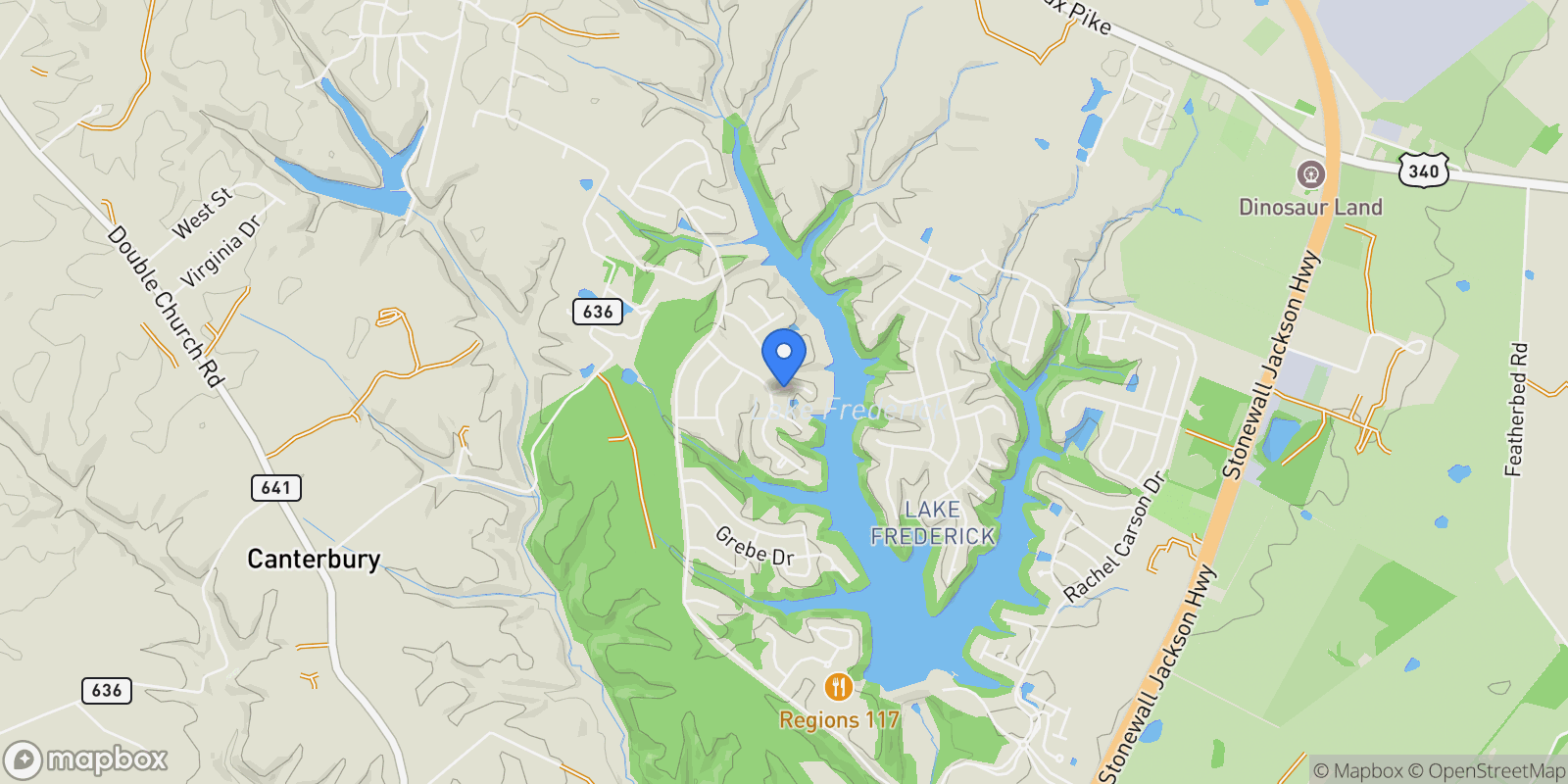 Map showing 102 PHOEBE CT COURT, LAKE FREDERICK, VA 22630, Stephens City, Virginia, United States.