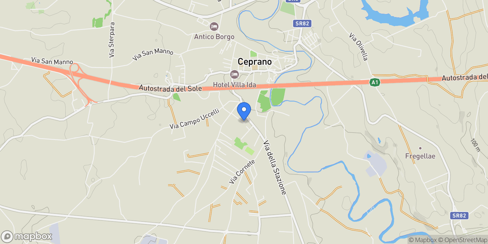 Map showing Ceprano, Lazio, Italy.