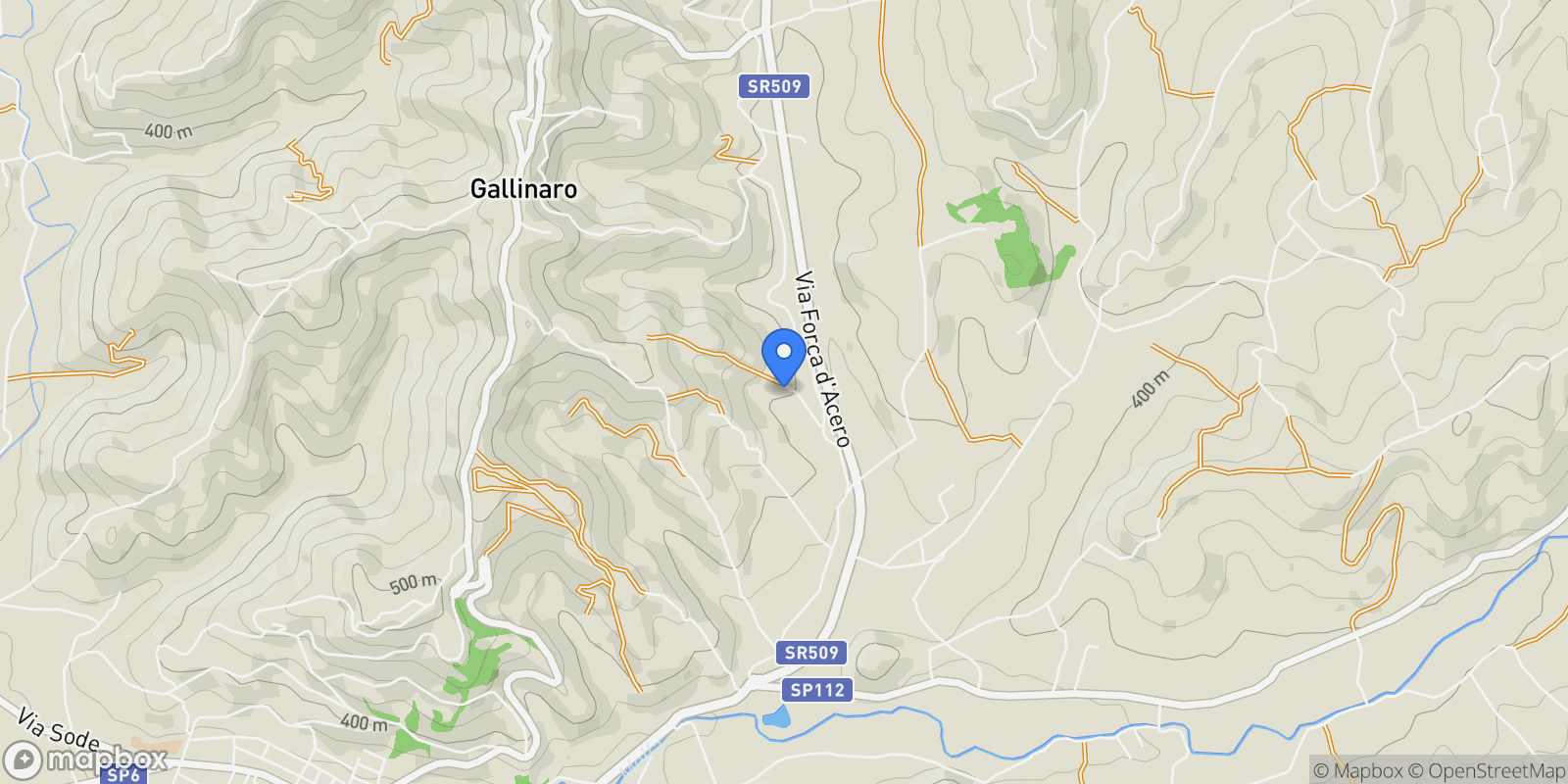 Map showing Via Fornace, Lazio, Italy.