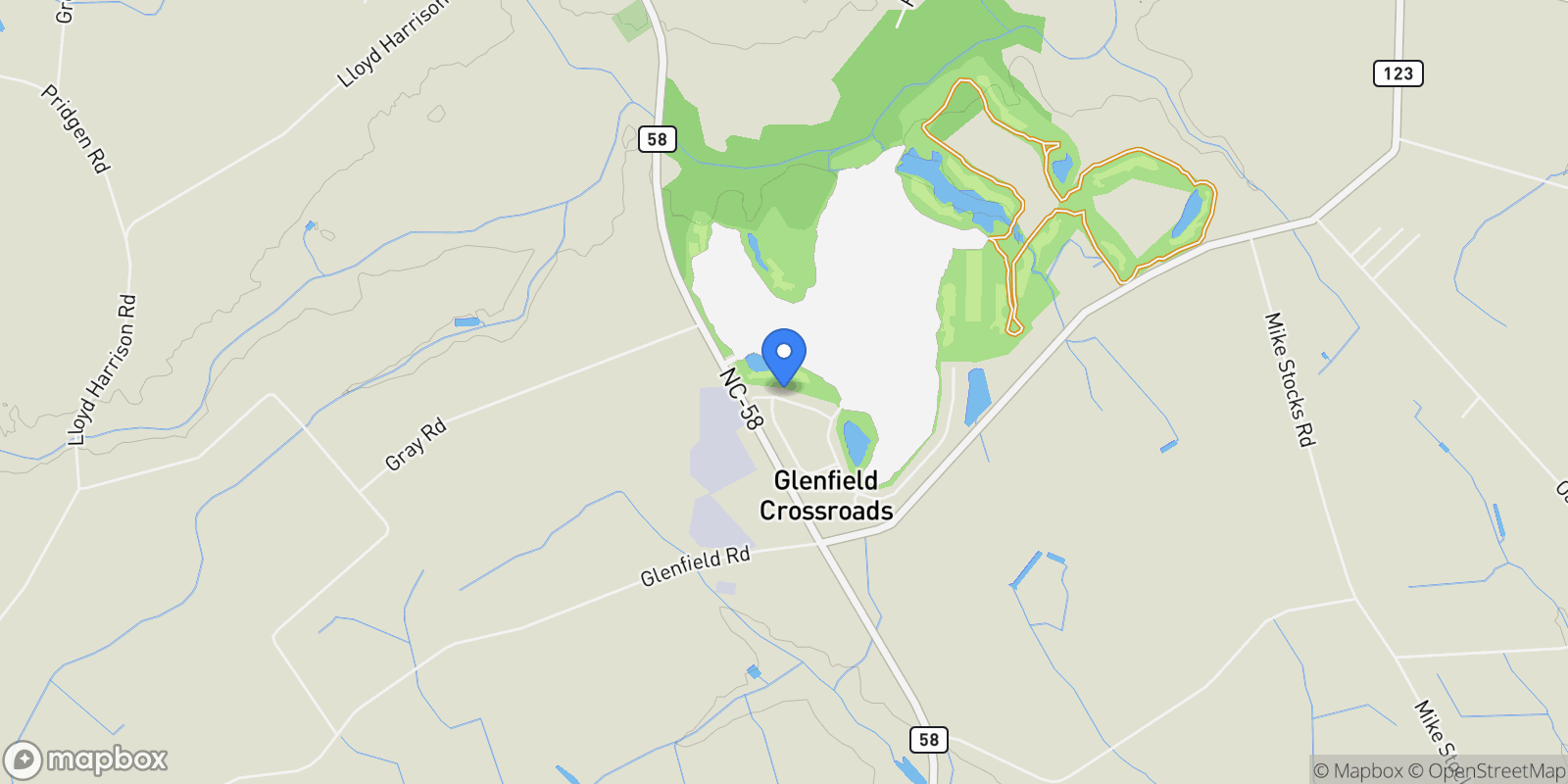 Map showing 138 Pine Tree Point, Snow Hill, North Carolina, United States.