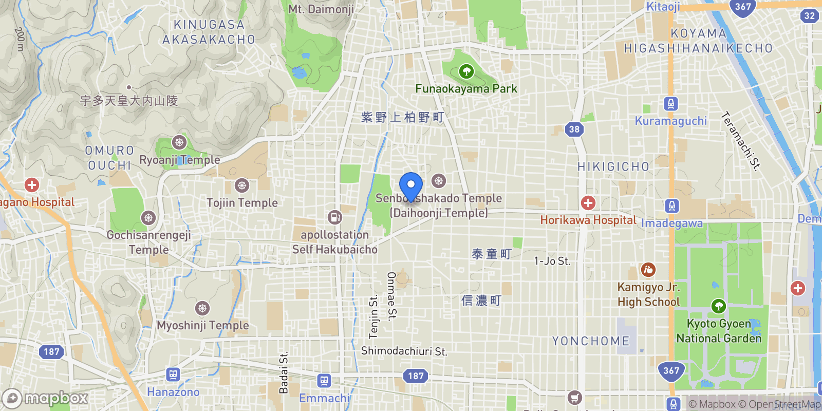 Map showing 6028381, Kyoto, Kyoto, Japan.