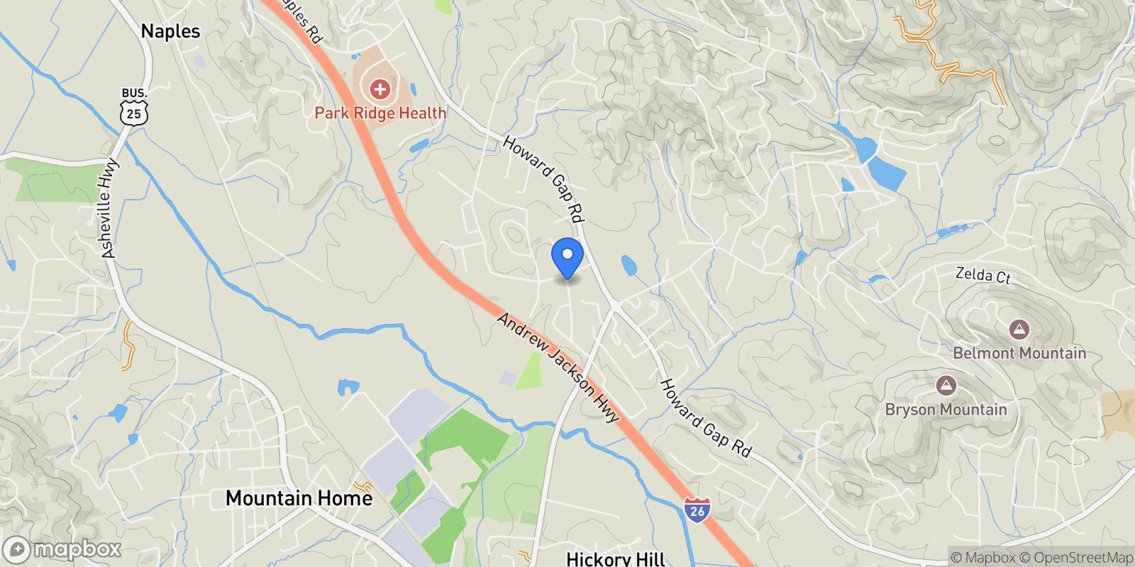 Map showing 231 Kimberly Ann Drive, Hendersonville, NC 28792, Hendersonville, North Carolina, United States.