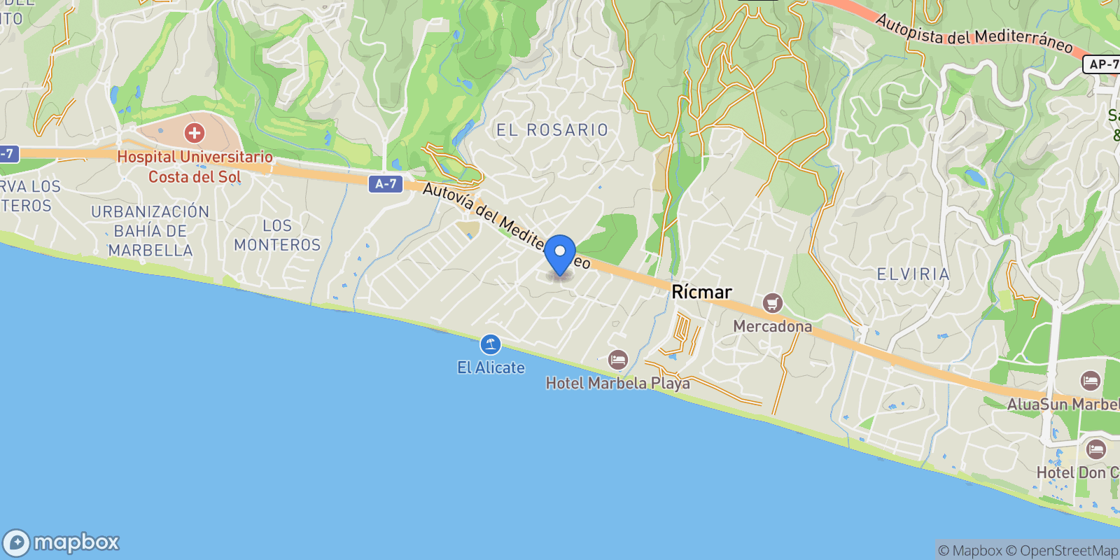 Map showing Urb. Costabella, 29604 Marbella, Málaga, Spain, Marbella, Andalusia, Spain.