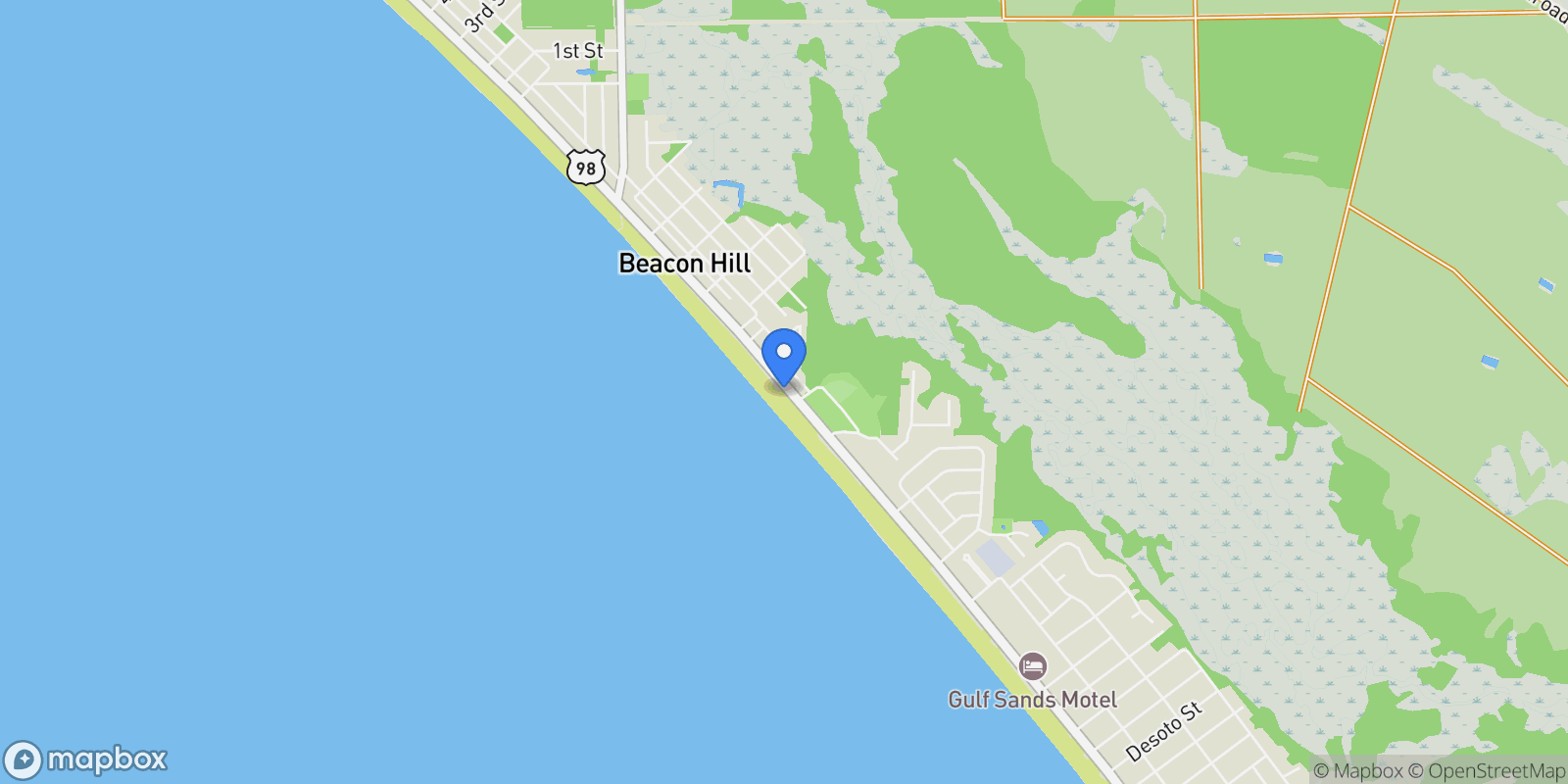 Map showing 8873 W Hwy 98, Port St. Joe, Florida, United States.