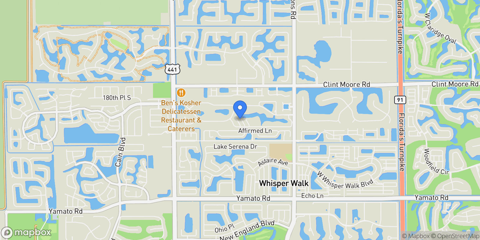 Map showing 9469 Boca Gardens Circle S C, Boca Raton, Florida, United States.
