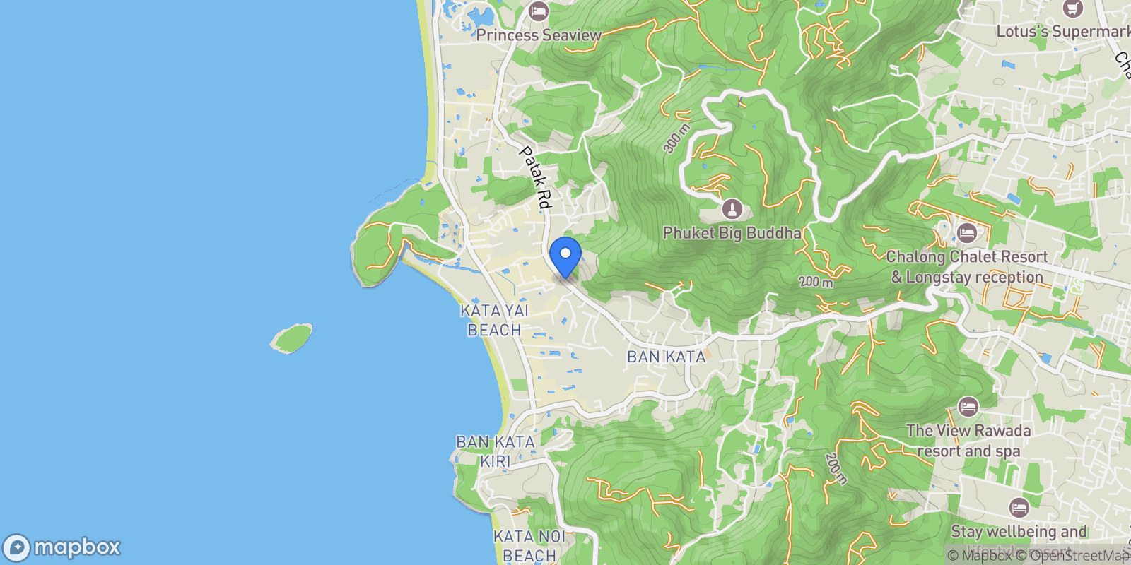 Map showing 78 Patak Rd, Tambon Karon, Amphoe Mueang Phuket, Chang Wat Phuket 83100, Thailand, Karon, Phuket, Thailand.