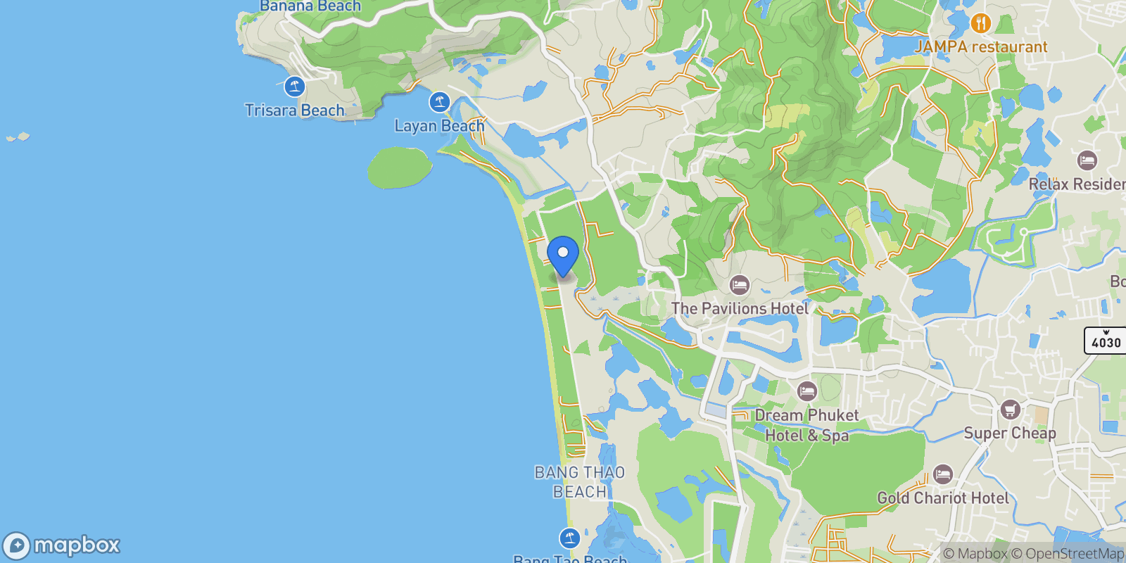 Map showing 27FR+GP, Choeng Thale, Thalang District, Phuket 83110, Thailand, Choeng Thale, Phuket, Thailand.