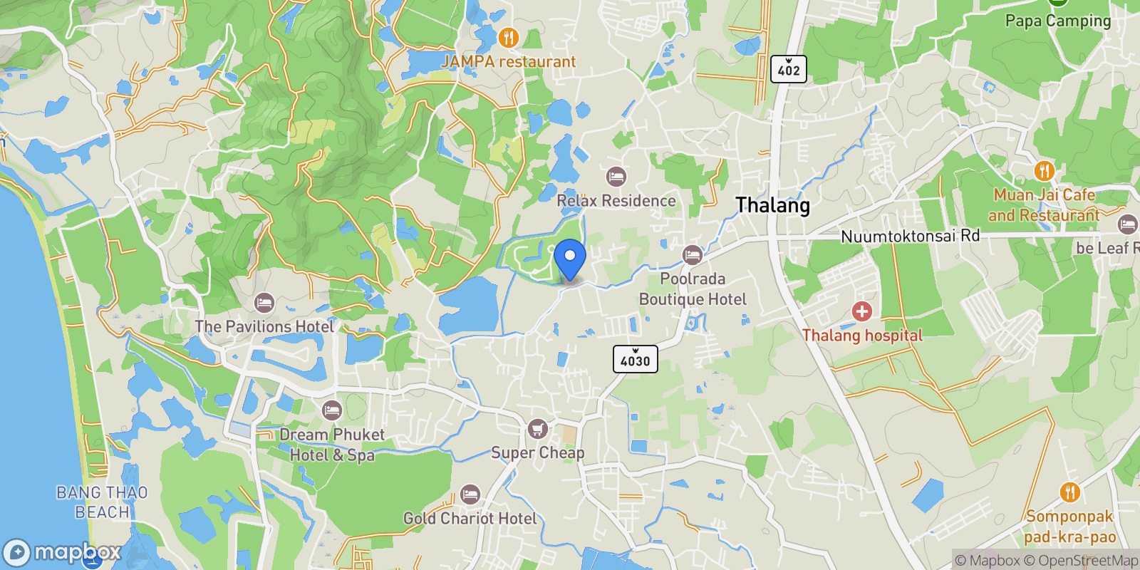 Map showing 28FC+VC6, Thep Krasatti, Thalang District, Phuket 83110, Thailand, Thep Krasatti, Phuket, Thailand.