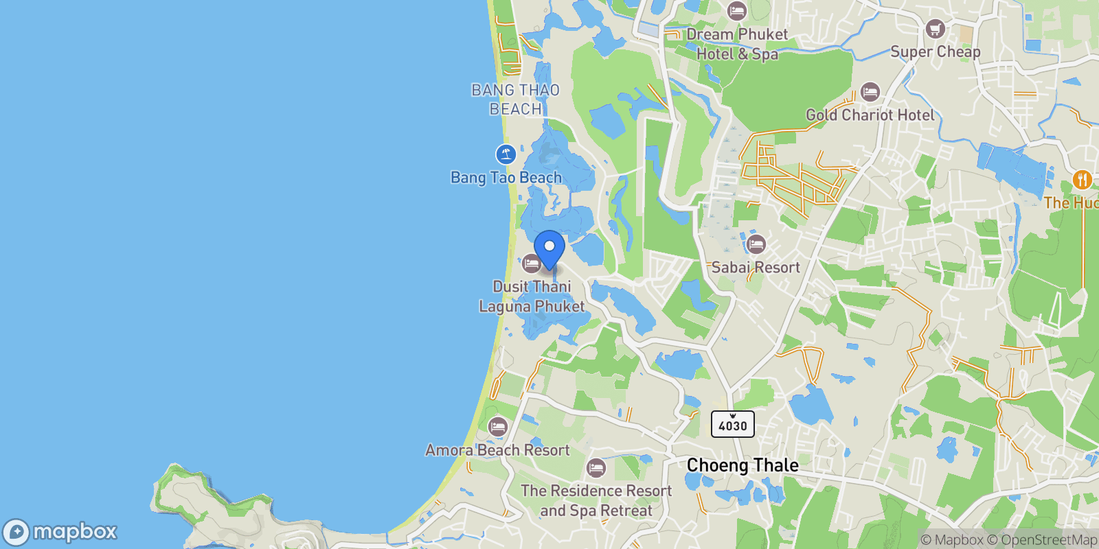 Map showing 272V+8XW, Choeng Thale, Thalang District, Phuket 83110, Thailand, Choeng Thale, Phuket, Thailand.