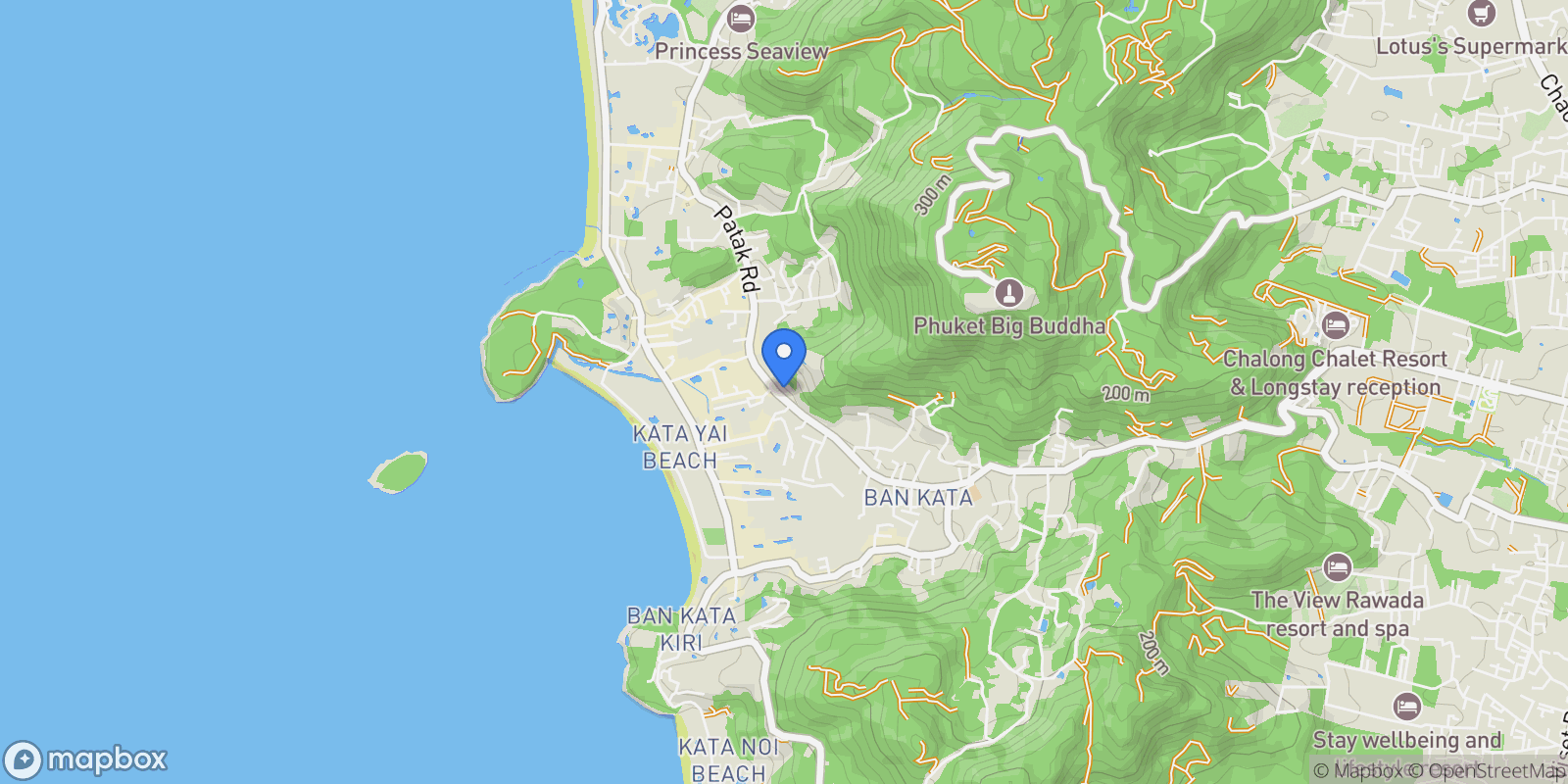 Map showing R8F3+95, Karon, Mueang Phuket District, Phuket, Thailand, Karon, Phuket, Thailand.