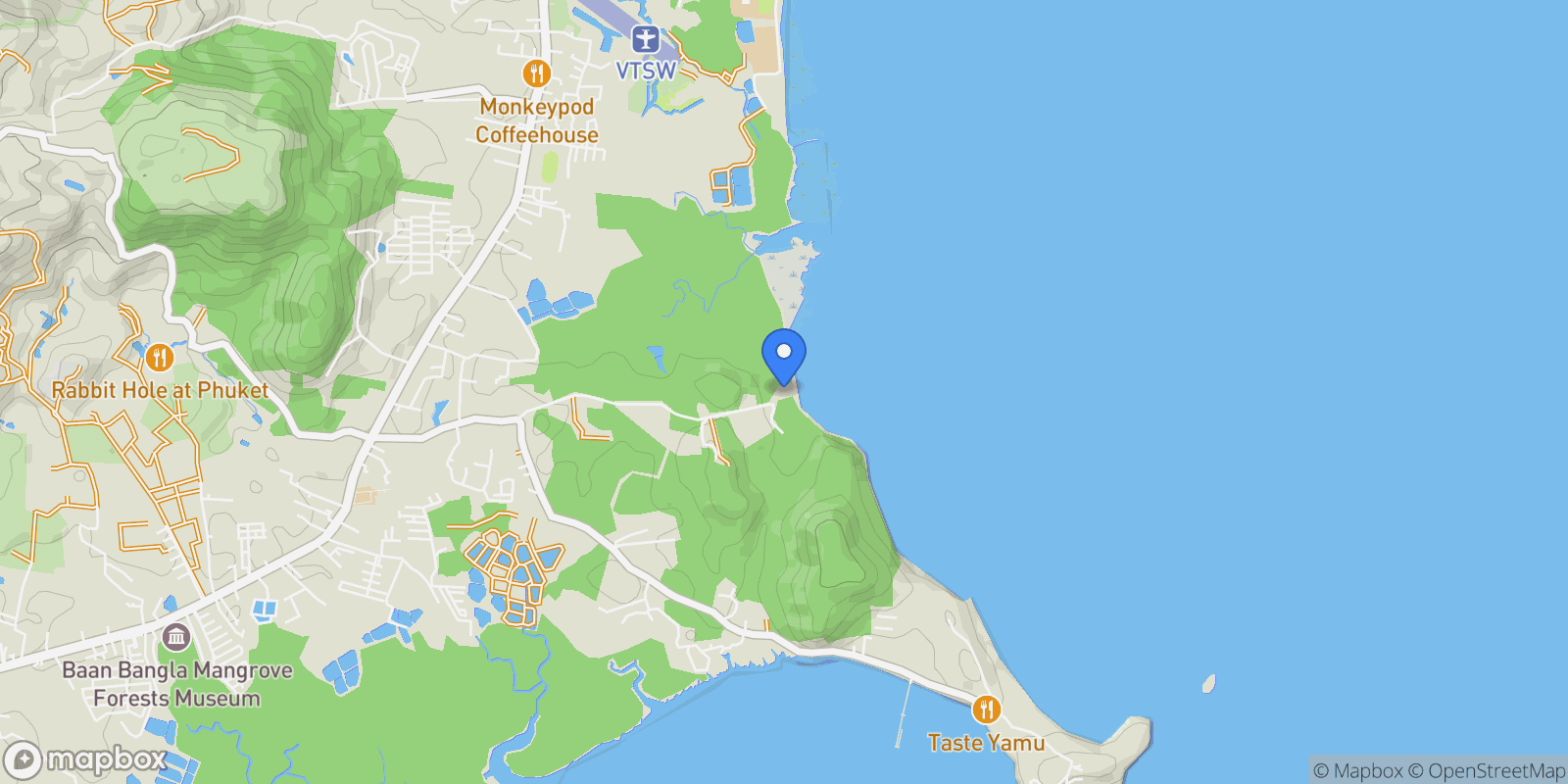 Map showing 2C35+3XX, Pakhlok, Thalang District, Phuket, Thailand, Pa Klok, Phuket, Thailand.