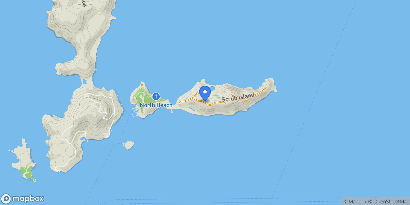 Map showing The Mariner House, Scrub Island, Virgin Islands, British.