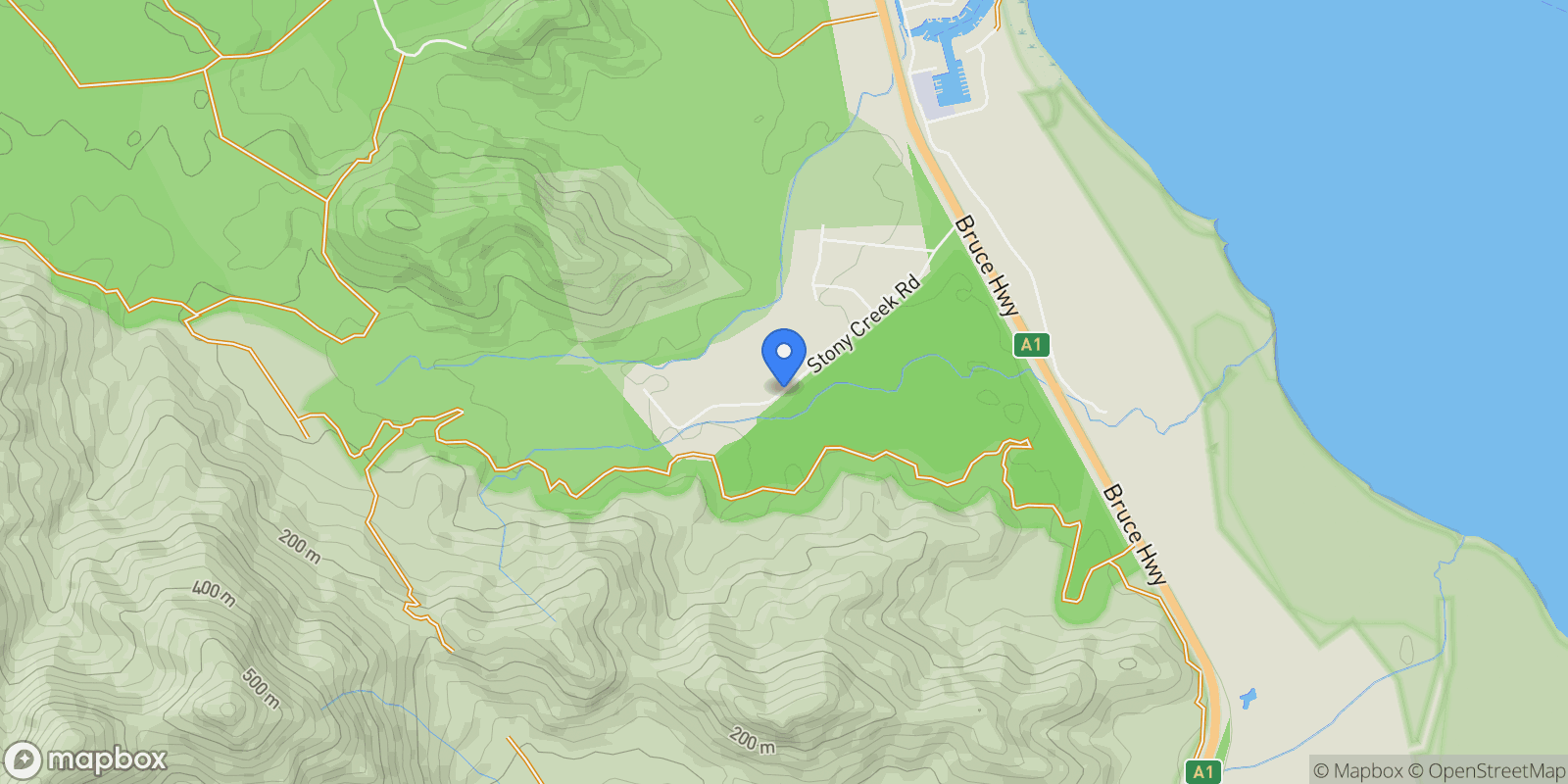 Map showing Cardwell, Stony Creek Road, Cardwell, Queensland, Australia.