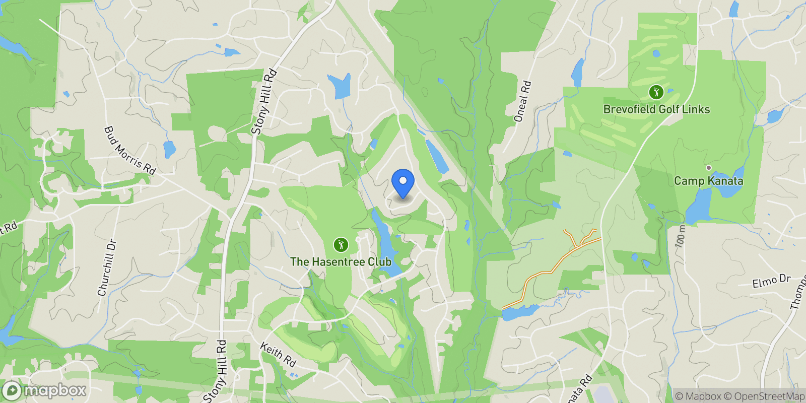 Map showing 1733 Hasentree Villa Lane, Wake Forest, North Carolina, United States.