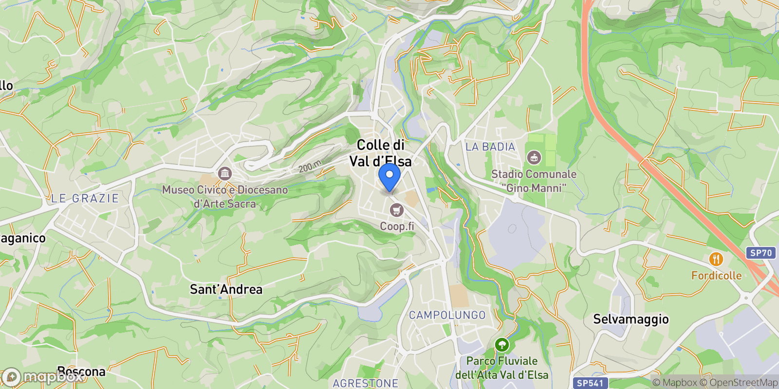Map showing 53034 Colle di Val d'Elsa, Province of Siena, Italy, Bibbiano, Tuscany, Italy.