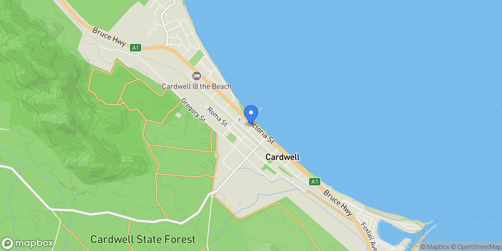 Map showing Cardwell, Victoria Street, Cardwell, Queensland, Australia.