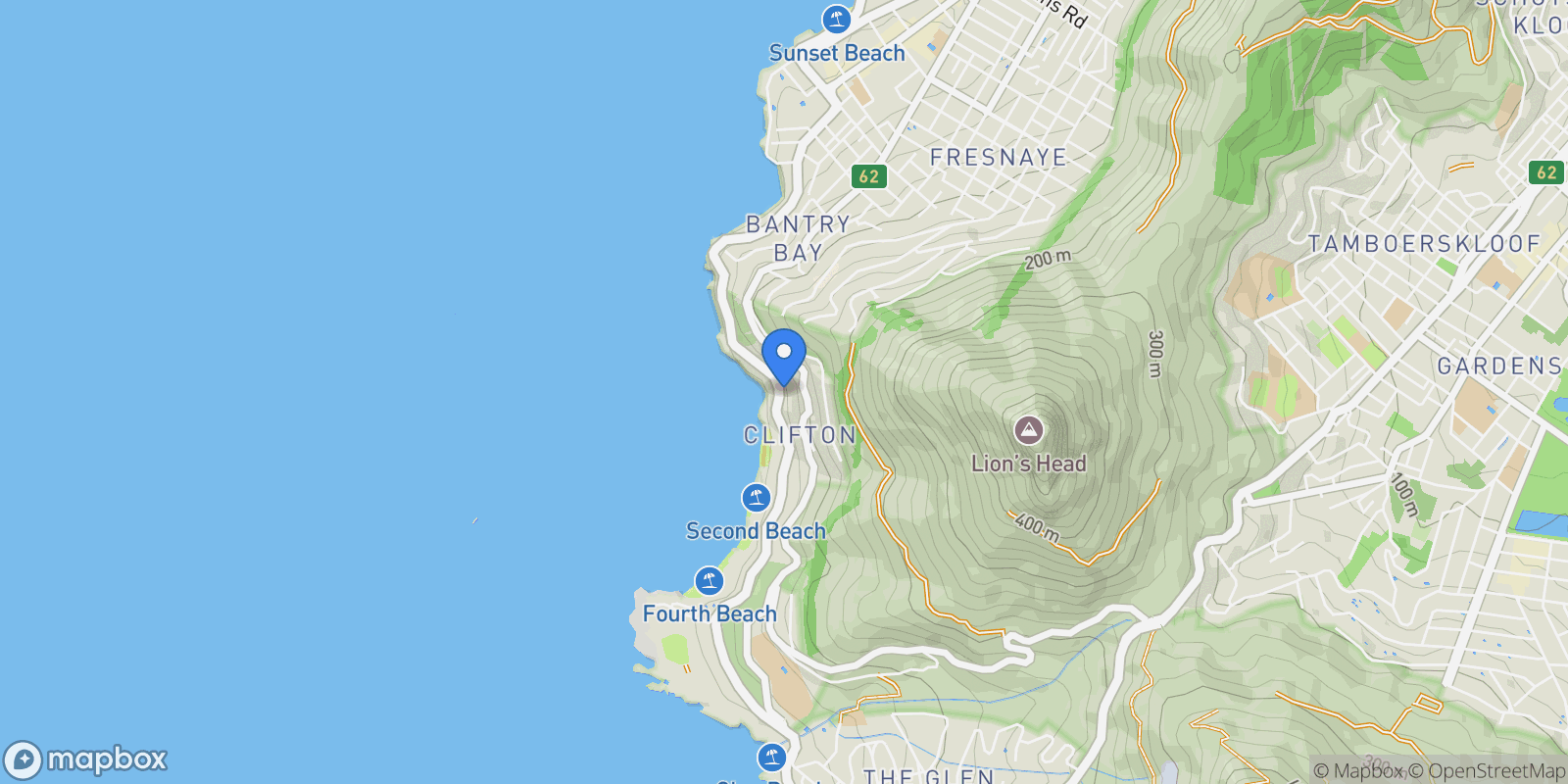 Map showing 17 Victoria Rd, Clifton, Cape Town, 8005, South Africa, Cape Town, Western Cape, South Africa.