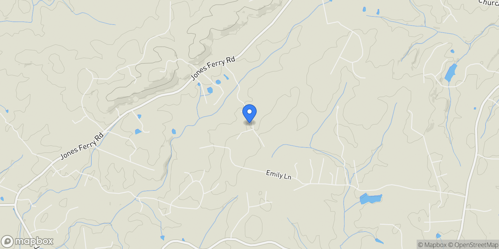 Map showing 134 Ivy Ridge Road, Chapel Hill, North Carolina, United States.