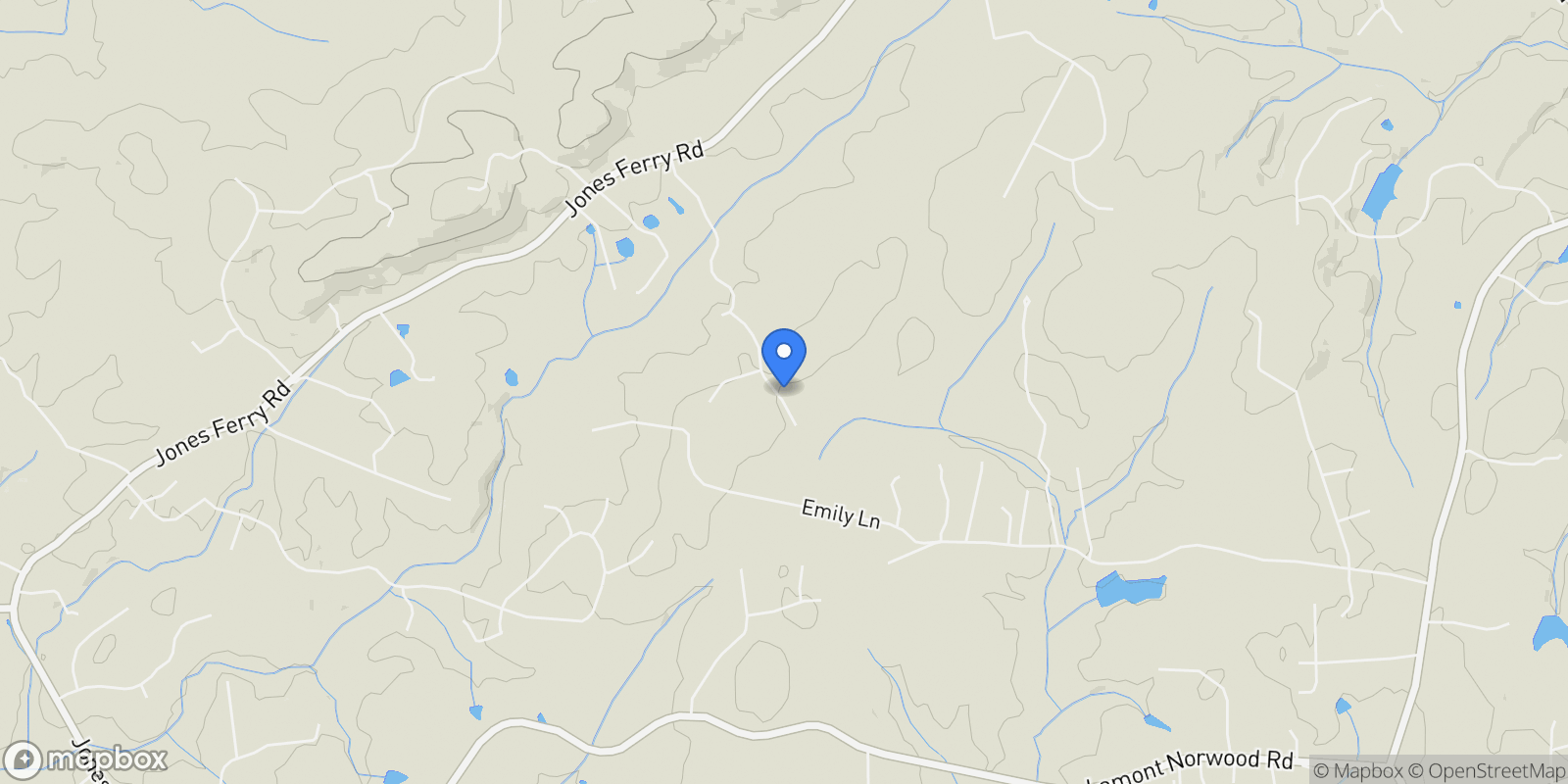 Map showing 247 Ivy Ridge Road, Chapel Hill, North Carolina, United States.