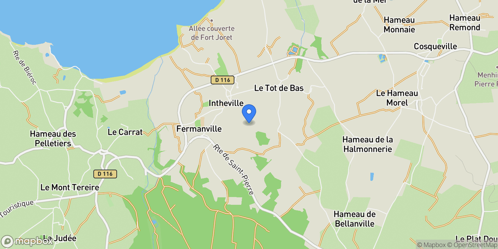 Map showing Fermanville, Fermanville, Fermanville, Normandy, France.