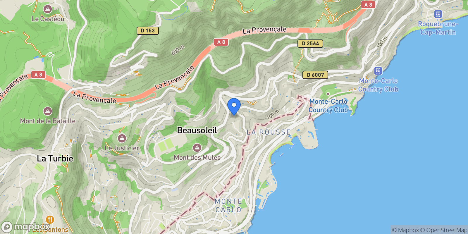 Map showing Monaco, Monaco.