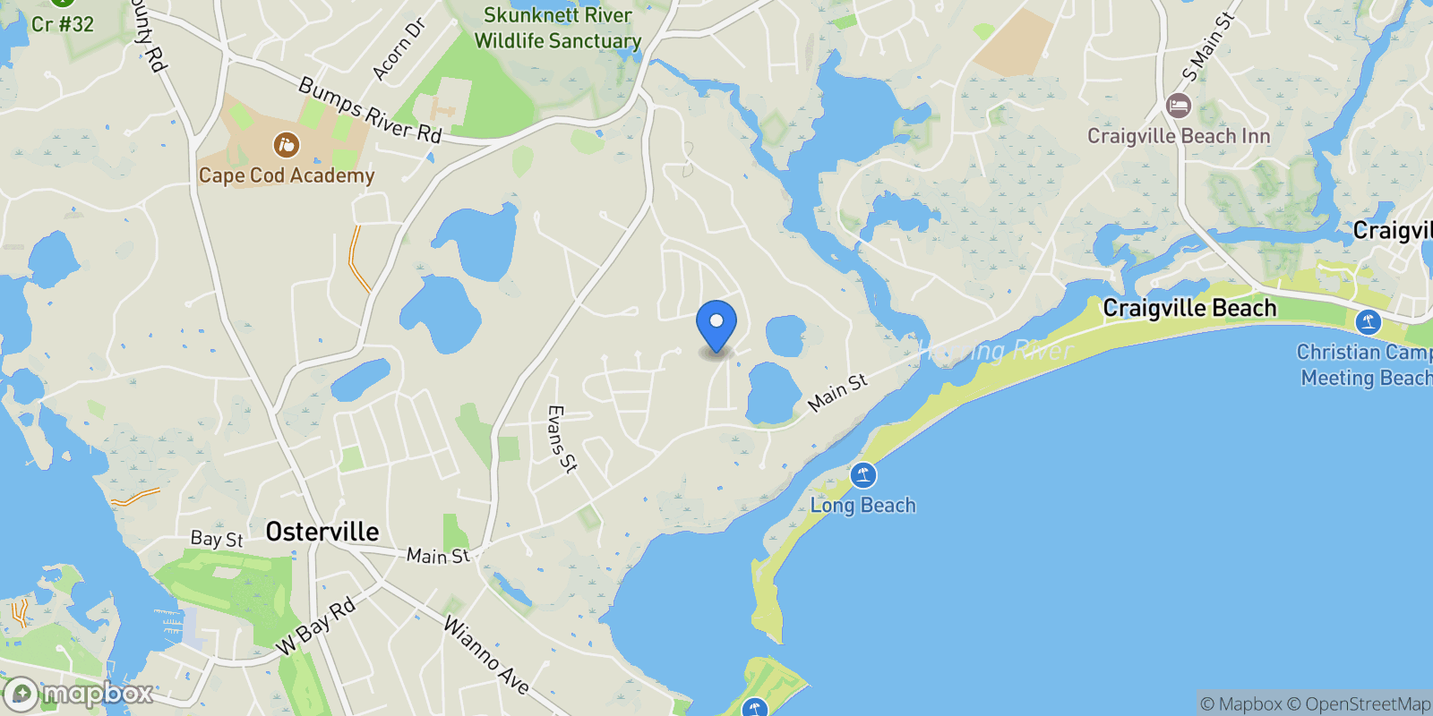 Map showing 89 Swift Avenue, Barnstable, Massachusetts, United States.