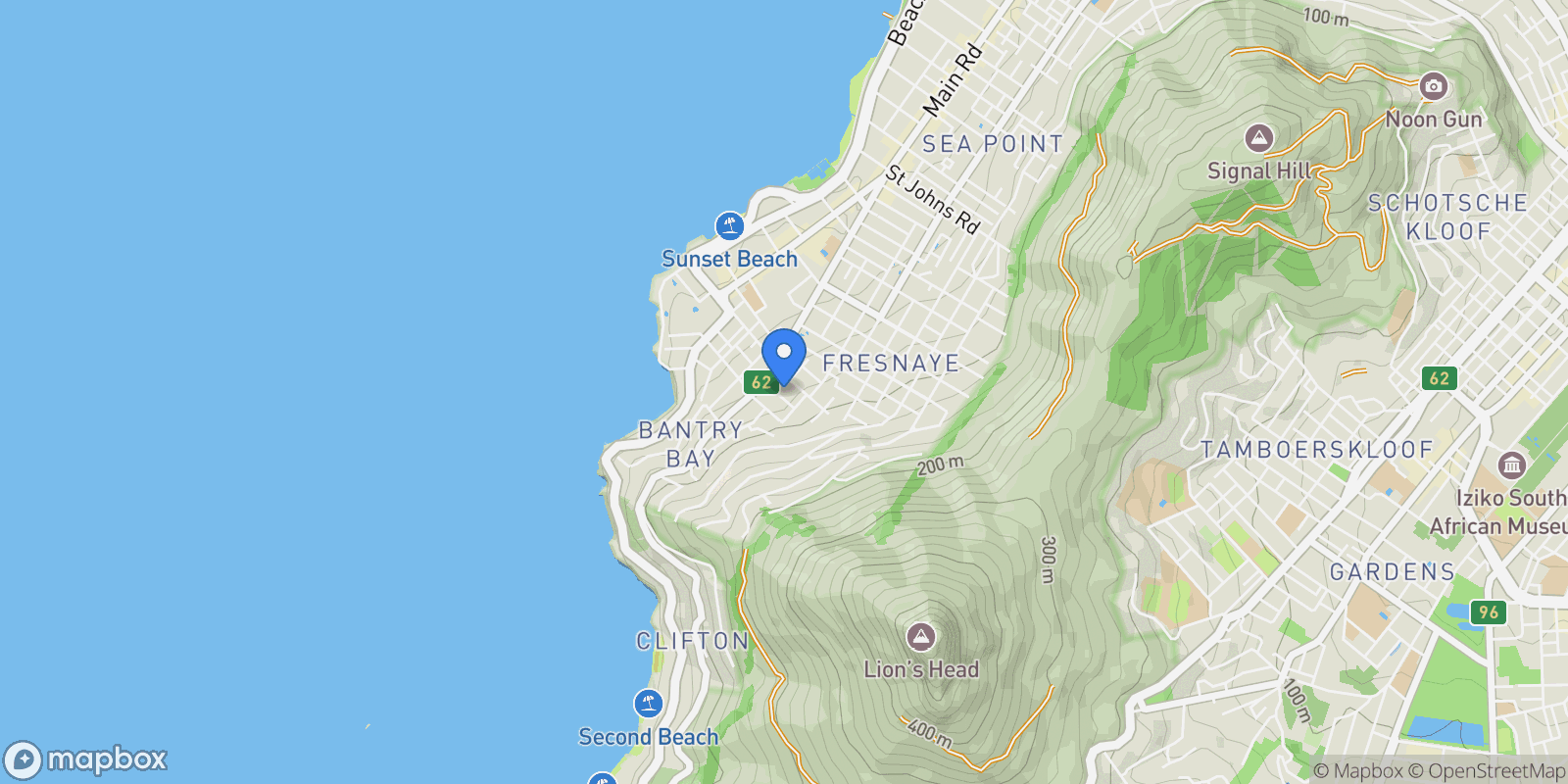 Map showing 9A Bellwood Rd, Fresnaye, Cape Town, 8005, South Africa, Cape Town, Western Cape, South Africa.