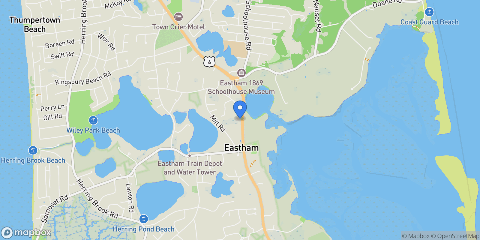 Map showing 2705 State Highway 1-8, Eastham, Massachusetts, United States.