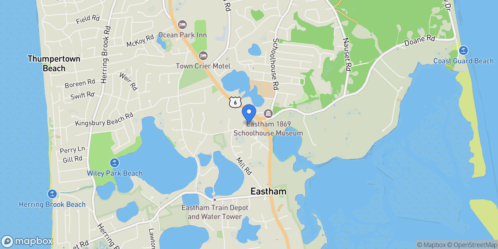 Map showing 150 Old State Highway Compound, Eastham, Massachusetts, United States.