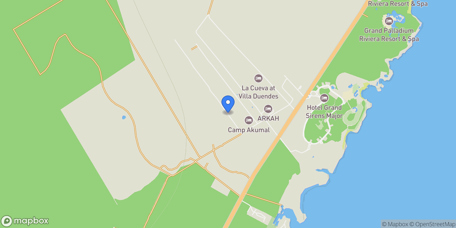 Map showing SAN MARTIN, Yucatán, San Martín, Quintana Roo, Mexico.