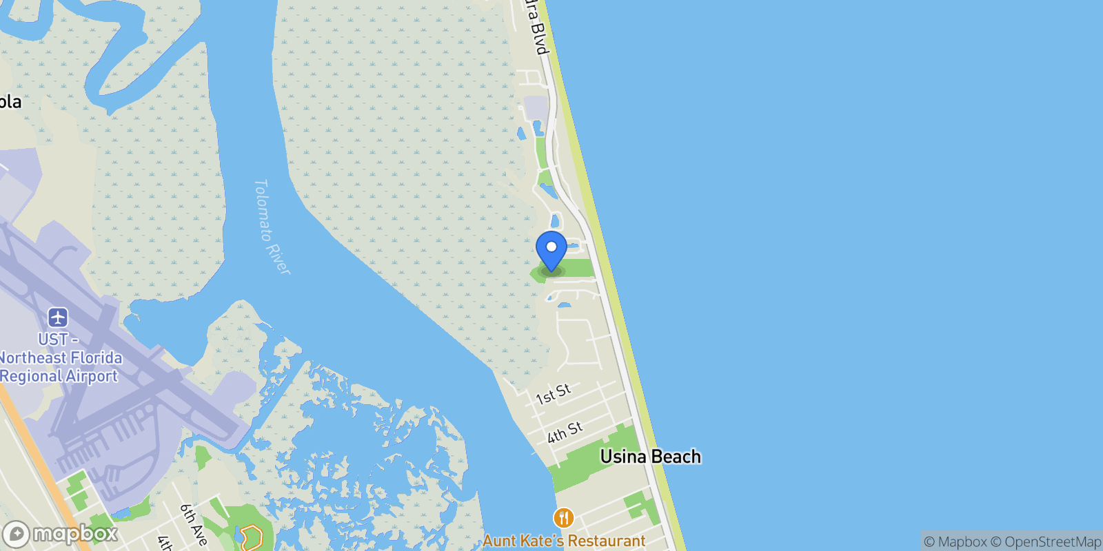 Map showing 205 SEASIDE VISTA Court, St. Augustine, Florida, United States.