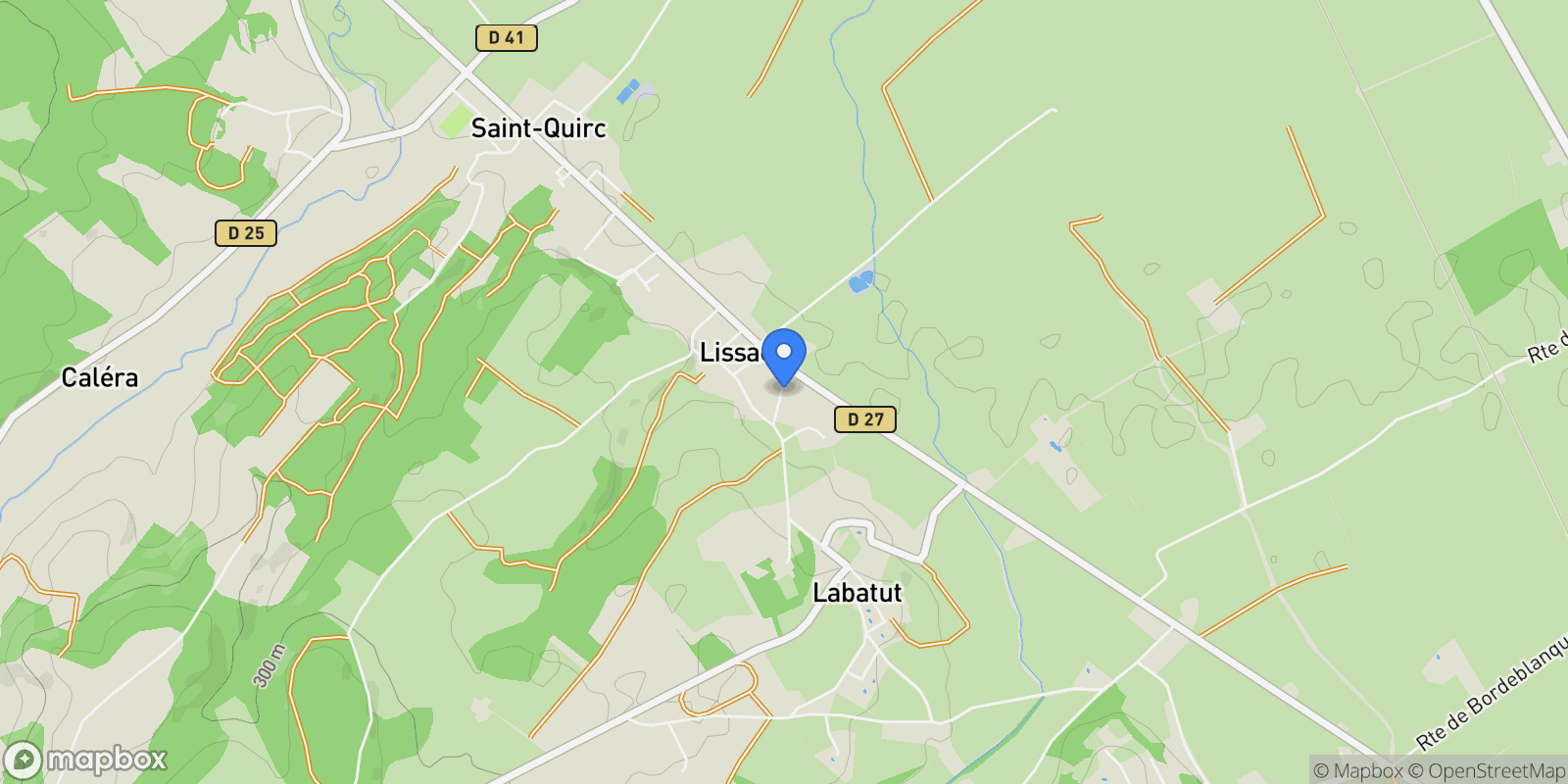 Map showing Lissac, Occitanie, France.