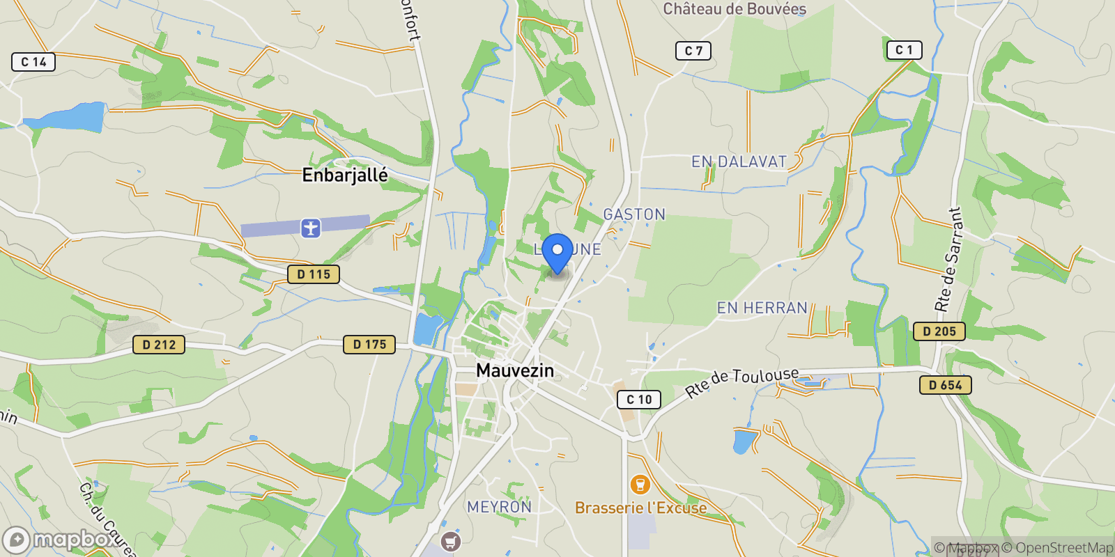 Map showing Mauvezin, Occitanie, France.